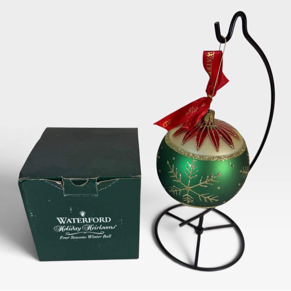 Waterford Holiday Heirlooms Four Seasons Winter Ball Ornament 2003